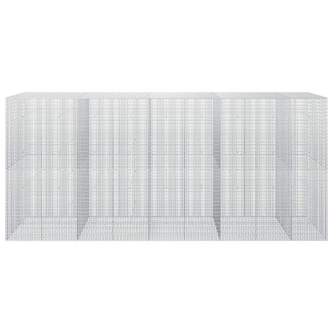 GABION Z DRUTU 5 MM I SIATKĄ 5X2,5 CM 450X50X200 CM