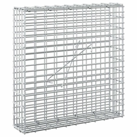 GABION Z DRUTU 5 MM I SIATKĄ 5X2,5 CM 50X10X50 CM
