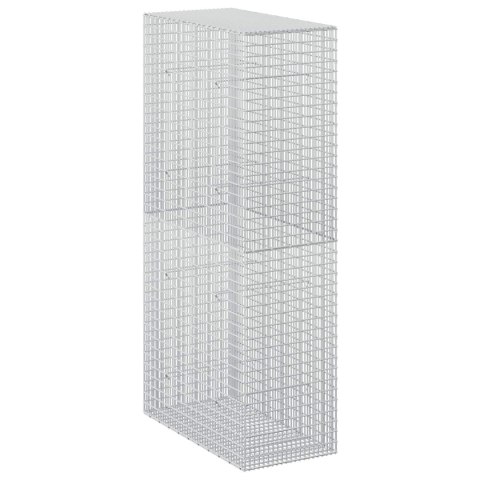 GABION Z DRUTU 5 MM I SIATKĄ 5X2,5 CM 50X100X200 CM