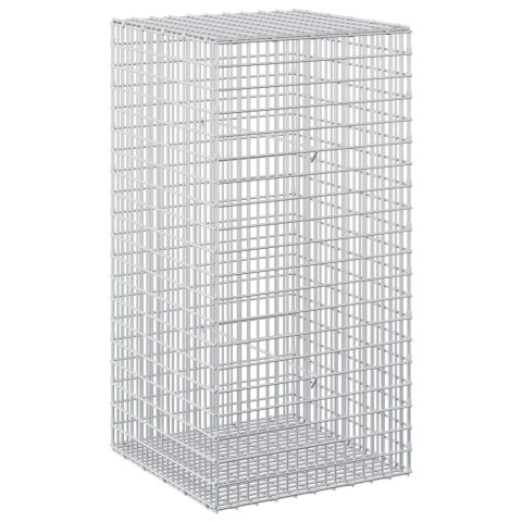 GABION Z DRUTU 5 MM I SIATKĄ 5X2,5 CM 50X50X100 CM