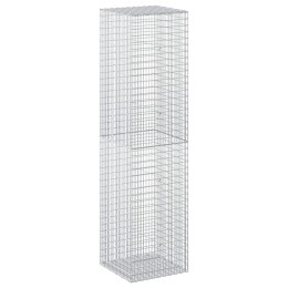 GABION Z DRUTU 5 MM I SIATKĄ 5X2,5 CM 50X50X200 CM