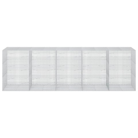 GABION Z DRUTU 5 MM I SIATKĄ 5X2,5 CM 500X100X150 CM