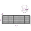 GABION Z DRUTU 5 MM I SIATKĄ 5X2,5 CM 500X100X150 CM