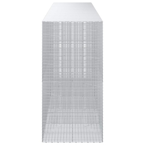 GABION Z DRUTU 5 MM I SIATKĄ 5X2,5 CM 500X100X200 CM