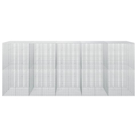 GABION Z DRUTU 5 MM I SIATKĄ 5X2,5 CM 500X50X200 CM