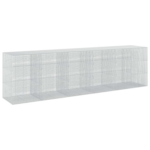 GABION Z DRUTU 5 MM I SIATKĄ 5X2,5 CM 550X100X150 CM
