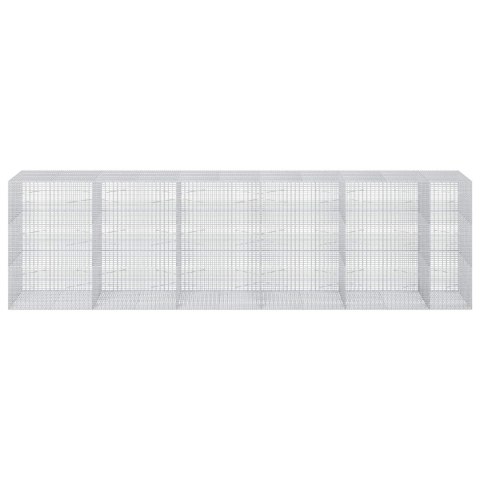GABION Z DRUTU 5 MM I SIATKĄ 5X2,5 CM 550X100X150 CM
