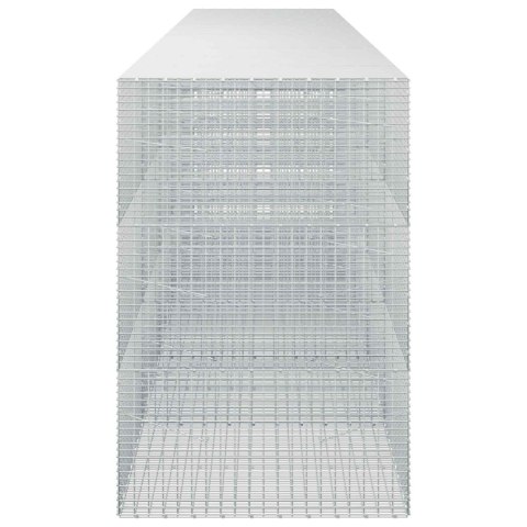 GABION Z DRUTU 5 MM I SIATKĄ 5X2,5 CM 550X100X150 CM