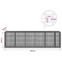GABION Z DRUTU 5 MM I SIATKĄ 5X2,5 CM 550X100X150 CM