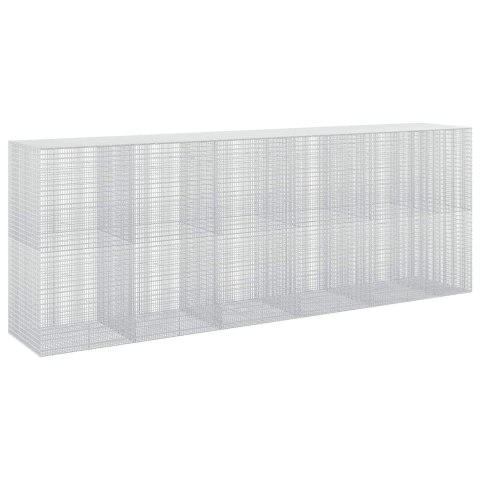 GABION Z DRUTU 5 MM I SIATKĄ 5X2,5 CM 550X100X200 CM