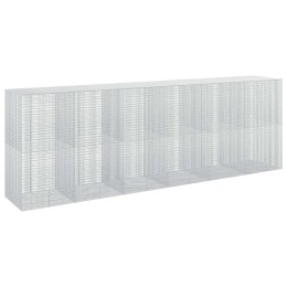 GABION Z DRUTU 5 MM I SIATKĄ 5X2,5 CM 600X100X200 CM