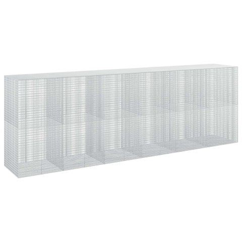GABION Z DRUTU 5 MM I SIATKĄ 5X2,5 CM 600X100X200 CM