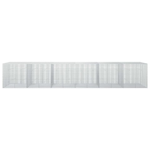 GABION Z DRUTU 5 MM I SIATKĄ 5X2,5 CM 600X50X100 CM
