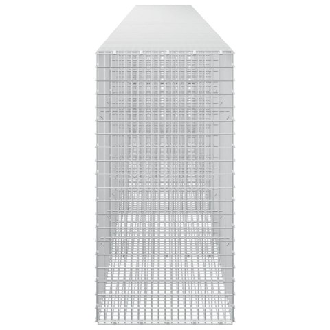 GABION Z DRUTU 5 MM I SIATKĄ 5X2,5 CM 600X50X100 CM
