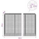 GABION Z DRUTU 5 MM I SIATKĄ 5X2,5 CM 650X100X200 CM