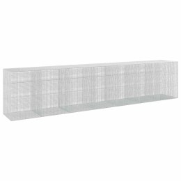GABION Z DRUTU 5 MM I SIATKĄ 5X2,5 CM 700X100X150 CM