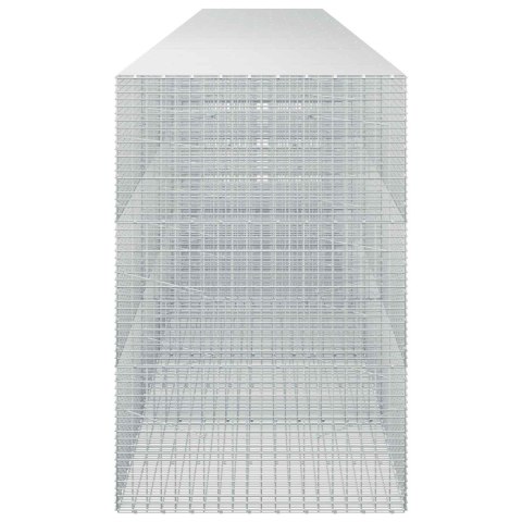 GABION Z DRUTU 5 MM I SIATKĄ 5X2,5 CM 700X100X150 CM