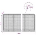 GABION Z DRUTU 5 MM I SIATKĄ 5X2,5 CM 700X100X150 CM