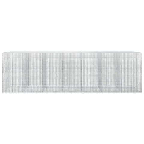GABION Z DRUTU 5 MM I SIATKĄ 5X2,5 CM 700X50X200 CM