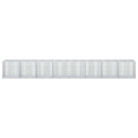 GABION Z DRUTU 5 MM I SIATKĄ 5X2,5 CM 800X100X100 CM