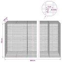 GABION Z DRUTU 5 MM I SIATKĄ 5X2,5 CM 850X100X150 CM
