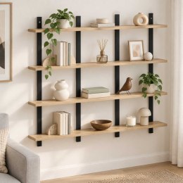 PÓŁKA ŚCIENNA DĄB SONOMA 102 X 13.5 X 80 CM DREWNO INŻYNIERYJNE