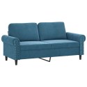 VidaXL 2-częściowy komplet wypoczynkowy, obity aksamitem, niebieski