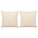 VidaXL 2-osobowa sofa z poduszkami, beżowa, 120 cm, mikrofibra