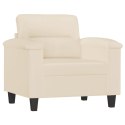 VidaXL 4-częściowy komplet wypoczynkowy, beżowy, mikrofibra