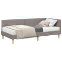 VidaXL Rama Łóżka Narożnego z Materacem 2 szt. Ciemnoszary 90 x 200 cm