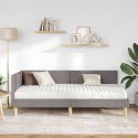 VidaXL Rama Łóżka Narożnego z Materacem 2 szt. Ciemnoszary 90 x 200 cm