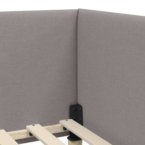 VidaXL Rama Łóżka Narożnego z Materacem 2 szt. Ciemnoszary 90 x 200 cm