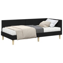 VidaXL Rama Łóżka Narożnego z Materacem 2 szt. Czarny 90 x 190 cm