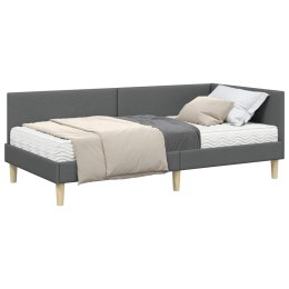 VidaXL Rama Łóżka Narożnego z Materacem 2 szt. ciemnoszary 90 x 200 cm