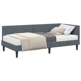 VidaXL Rama Łóżka Narożnego z Materacem 2 szt. ciemnoszary 90 x 200 cm