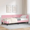 VidaXL Rama Łóżka Narożnego z Materacem 2 szt. różowy 90 x 200 cm