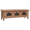 VidaXL Szafka pod TV, 3 szuflady, 120x30x40 cm, lite drewno mahoniowe
