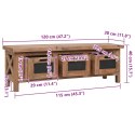 VidaXL Szafka pod TV, 3 szuflady, 120x30x40 cm, lite drewno mahoniowe