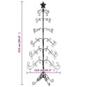 METALOWA CHOINKA ŚWIĄTECZNA DO DEKORACJI CZARNA 215 CM
