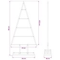 METALOWA CHOINKA ŚWIĄTECZNA DO DEKORACJI CZARNA 60 CM