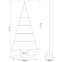 METALOWA CHOINKA ŚWIĄTECZNA, DO DEKORACJI, CZARNA, 90 CM