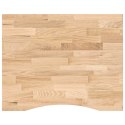 VidaXL Blat biurka, surowe, 100x80x2,5 cm, lite drewno dębowe