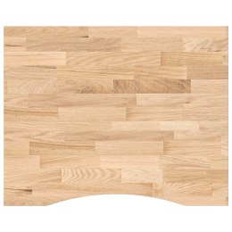 VidaXL Blat biurka, surowe, 100x80x2,5 cm, lite drewno dębowe