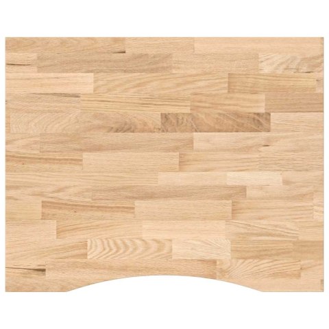 VidaXL Blat biurka, surowe, 100x80x2,5 cm, lite drewno dębowe