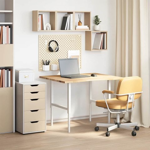 VidaXL Blat biurka, surowe, 100x80x2,5 cm, lite drewno dębowe