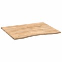 VidaXL Blat biurka, surowe, 100x80x2,5 cm, lite drewno dębowe