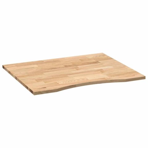 VidaXL Blat biurka, surowe, 100x80x2,5 cm, lite drewno dębowe