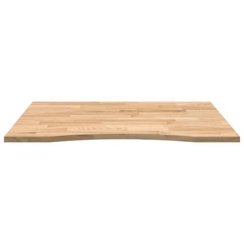 VidaXL Blat biurka, surowe, 100x80x2,5 cm, lite drewno dębowe