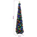 VidaXL Choinka LED pop-up z gwiazdą na czubku 150 cm 50 LED PET Czarny