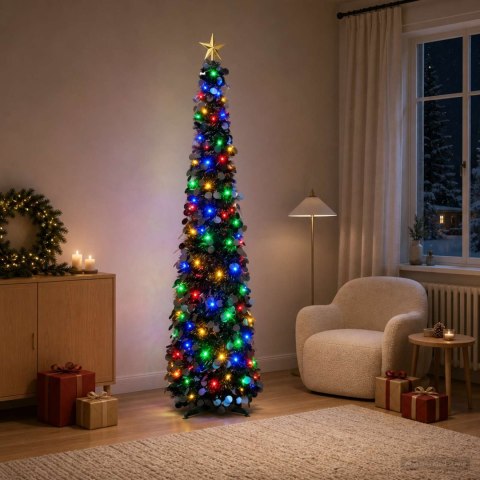 VidaXL Choinka LED pop-up z gwiazdą na czubku 180 cm 100 LED PET